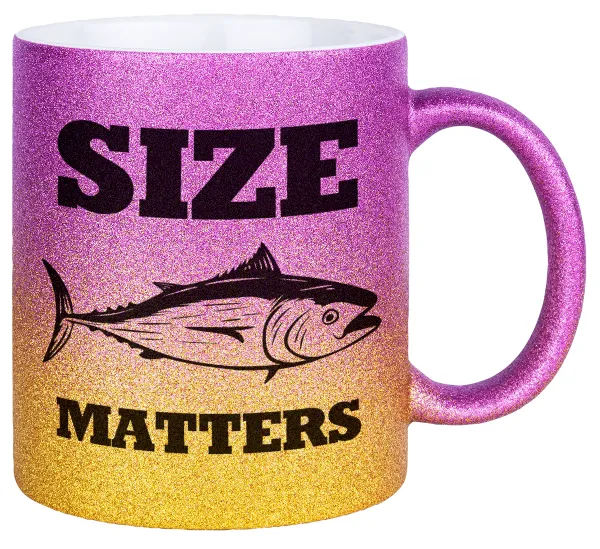 Size matters — Κούπα Χρυσή/Ροζ Glitter, κεραμική, 330ml
