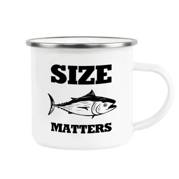 Size matters, Κούπα Μεταλλική εμαγιέ λευκη 360ml