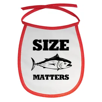 Size matters, Σαλιάρα μωρού αλέκιαστη με κορδόνι Κόκκινη