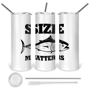 Size matters, Tumbler stainless steel 600ml, with metal straw & cleaning brush