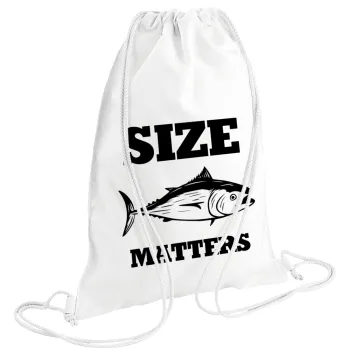 Size matters, Backpack pouch GYMBAG white (28x40cm)