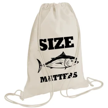 Size matters, Backpack bag GYMBAG natural (28x40cm)