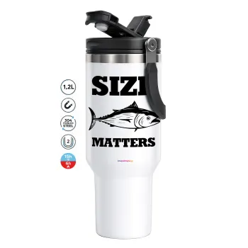 Size matters, Mega Tumbler με καπάκι, διπλού τοιχώματος (θερμό) 1,2L