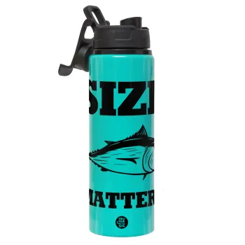 Size matters, Μεταλλικό παγούρι νερού με καπάκι ασφαλείας, αλουμινίου 850ml