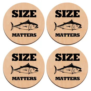 Size matters, ΣΕΤ x4 Σουβέρ ξύλινα στρογγυλά plywood (9cm)