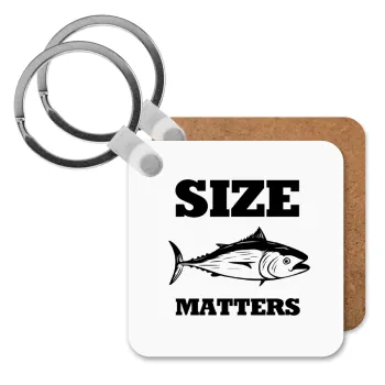 Size matters, Μπρελόκ Ξύλινο τετράγωνο MDF