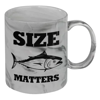 Size matters, Κούπα κεραμική, marble style (μάρμαρο), 330ml