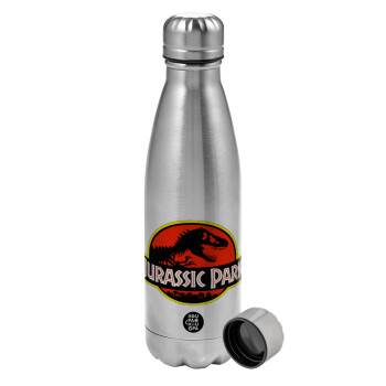 Jurassic park, Metallic water bottle, stainless steel, 750ml