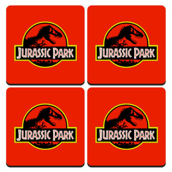Jurassic park, ΣΕΤ 4 Σουβέρ ξύλινα τετράγωνα