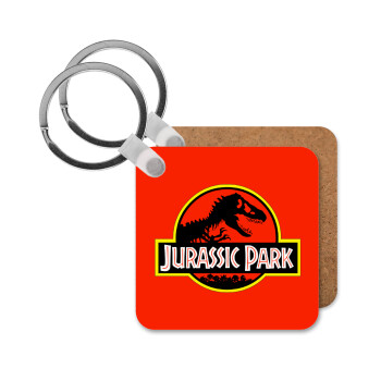 Jurassic park, Μπρελόκ Ξύλινο τετράγωνο MDF 5cm (3mm πάχος)