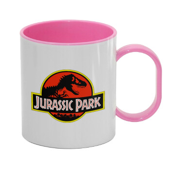 Jurassic park, Κούπα (πλαστική) (BPA-FREE) Polymer Ροζ για παιδιά, 330ml