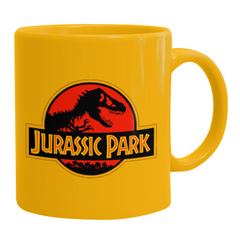 Jurassic park, Κούπα, κεραμική κίτρινη, 330ml (1 τεμάχιο)