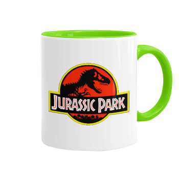 Jurassic park, Κούπα χρωματιστή βεραμάν, κεραμική, 330ml
