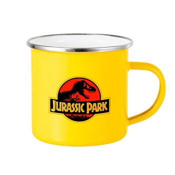 Jurassic park, Κούπα Μεταλλική εμαγιέ Κίτρινη 360ml