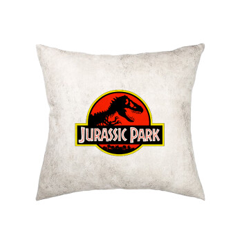 Jurassic park, Μαξιλάρι καναπέ Δερματίνη Γκρι 40x40cm με γέμισμα