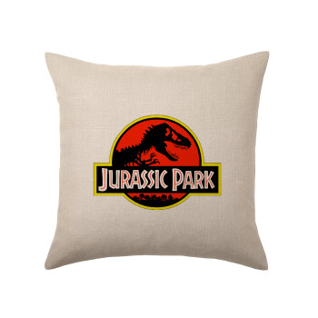 Jurassic park, Μαξιλάρι καναπέ ΛΙΝΟ 40x40cm περιέχεται το  γέμισμα
