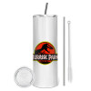 Tumbler stainless steel 600ml, with metal straw & cleaning brush