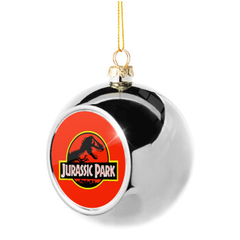 Jurassic park, Χριστουγεννιάτικη μπάλα δένδρου Ασημένια 8cm