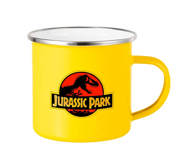 Jurassic park — Yellow Enamel Metallic Cup 360ml