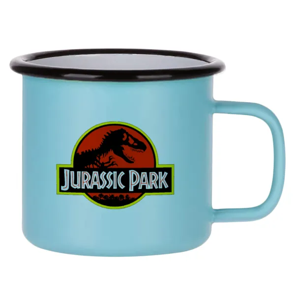Jurassic park — Κούπα Μεταλλική εμαγιέ ΜΑΤ σιέλ 360ml