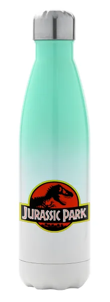 Jurassic park — Μεταλλικό παγούρι θερμός Πράσινο/Λευκό (Stainless steel), διπλού τοιχώματος, 500ml
