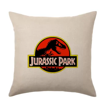 Jurassic park, Μαξιλάρι καναπέ ΛΙΝΟ 40x40cm περιέχεται το  γέμισμα