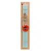 Easter Set, wooden keychain & aromatic flat Easter candle (30cm) (TURQUOISE)