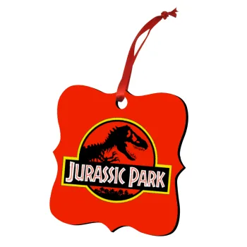 Jurassic park, Στολίδι Χριστουγεννιάτικο στολίδι polygon ξύλινο 7.5cm