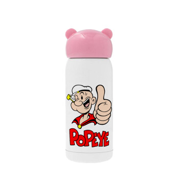 Popeye the sailor man, Ροζ ανοξείδωτο παγούρι θερμό (Stainless steel), 320ml
