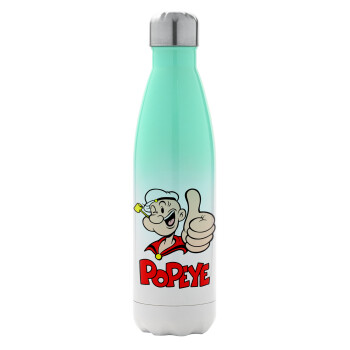 Popeye the sailor man, Metal mug thermos Green/White (Stainless steel), double wall, 500ml