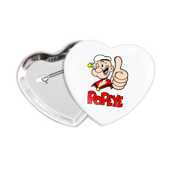 Popeye the sailor man, Κονκάρδα παραμάνα καρδιά (57x52mm)