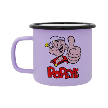 Popeye the sailor man, Κούπα Μεταλλική εμαγιέ ΜΑΤ Light Pastel Purple 360ml