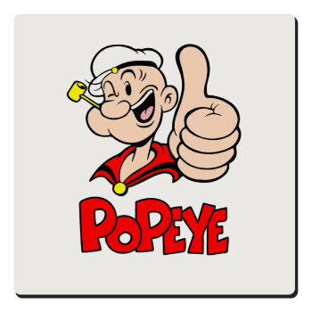 Popeye the sailor man, Τετράγωνο μαγνητάκι ξύλινο 6x6cm