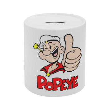 Popeye the sailor man, Κουμπαράς πορσελάνης με τάπα