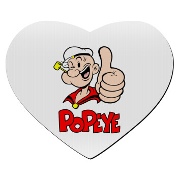 Popeye the sailor man, Mousepad καρδιά 23x20cm
