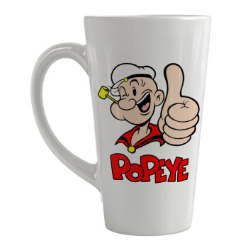 Popeye the sailor man, Κούπα κωνική Latte Μεγάλη, κεραμική, 450ml