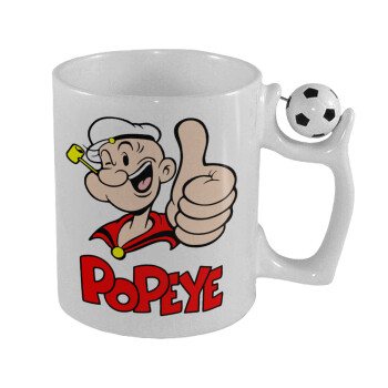 Popeye the sailor man, Κούπα με μπάλα ποδασφαίρου , 330ml