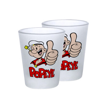 Popeye the sailor man, Σφηνοπότηρα γυάλινα 45ml του πάγου (2 τεμάχια)