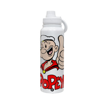 Popeye the sailor man, Θερμός 1L Ανοξείδωτο με Βάση Κινητού & Διπλά Τοιχώματα