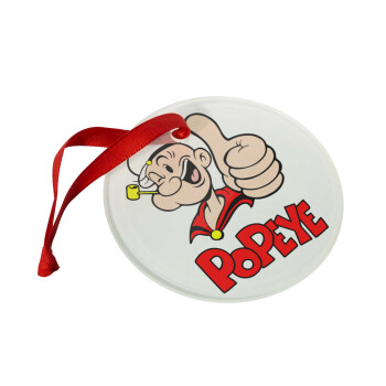 Popeye the sailor man, Χριστουγεννιάτικο στολίδι γυάλινο 9cm