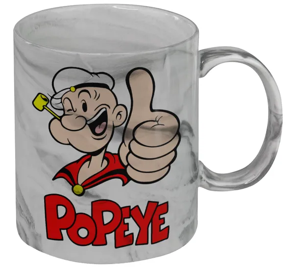 Popeye the sailor man — Mug ceramic marble style, 330ml