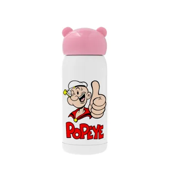 Popeye the sailor man, Ροζ ανοξείδωτο παγούρι θερμό (Stainless steel), 320ml