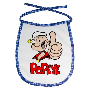 Popeye the sailor man, Σαλιάρα μωρού αλέκιαστη με κορδόνι Μπλε
