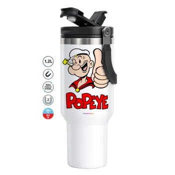 Popeye the sailor man, Mega Tumbler με καπάκι, διπλού τοιχώματος (θερμό) 1,2L