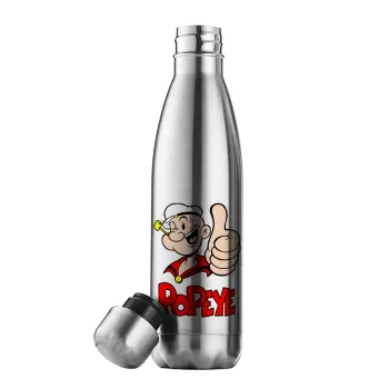 Popeye the sailor man, Inox (Stainless steel) double-walled metal mug, 500ml