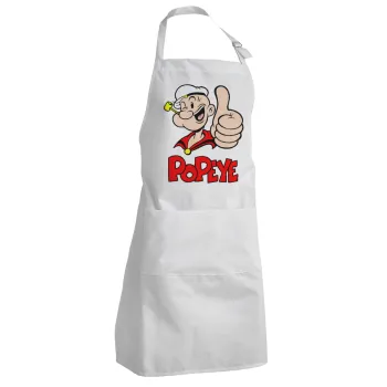 Popeye the sailor man, Adult Chef Apron (with sliders and 2 pockets)