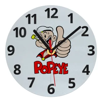 Popeye the sailor man, Ρολόι τοίχου γυάλινο (20cm)