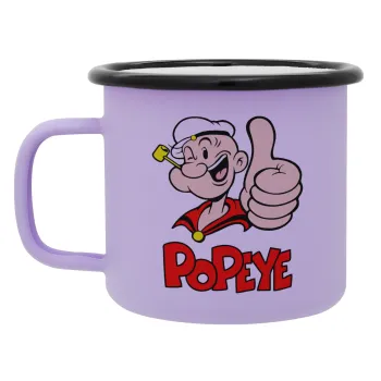 Popeye the sailor man, Κούπα Μεταλλική εμαγιέ ΜΑΤ Light Pastel Purple 360ml