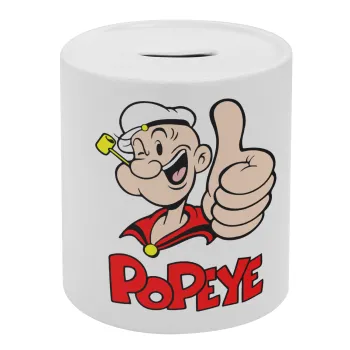 Popeye the sailor man, Κουμπαράς πορσελάνης με τάπα
