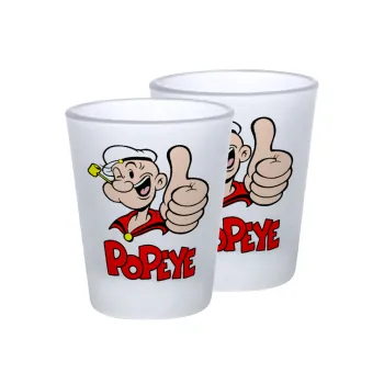 Popeye the sailor man, Σφηνοπότηρα γυάλινα 45ml του πάγου (2 τεμάχια)